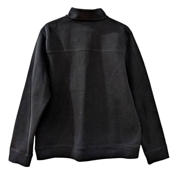 Toscano Men's Black Textured Knit 3/4 Zip Sweater Size XL - Picture 3 of 6